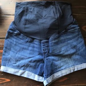 Maternity jean shorts